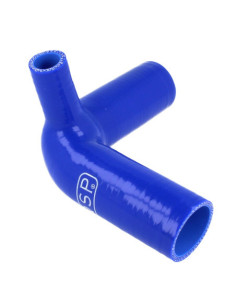 Té en silicone 90° 38 mm bleu 
