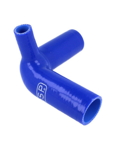 Té en silicone 90° 32 mm bleu 