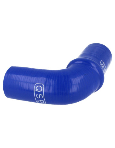 Durite silicone 90° amortisseur 76 mm bleu 