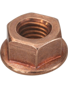 écrou cuivré M8 avec rondelle intégrée