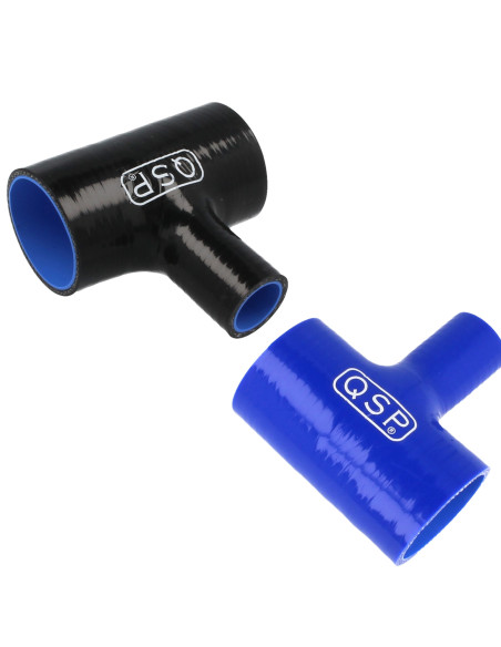 Té en silicone droit 35 mm / 19 mm bleu ou noir QSP Products