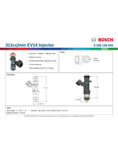 Injecteur 310cc bosch 2