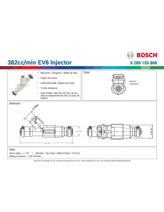 Injecteur gros debit E85 380cc Bosch 2