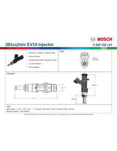Injecteur bosch 380cc 0280158124 2