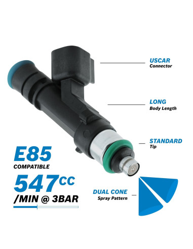 Injecteur Bosch E85 gros débit 550cc 0280158279