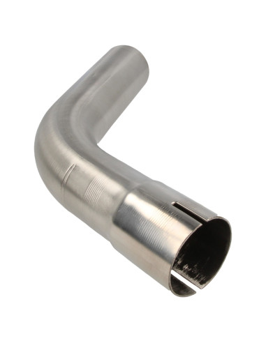 Coude inox 60° avec emmanchement simple 76 mm