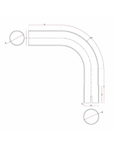 Coude inox 90° avec emmanchement simple 76 mm 2