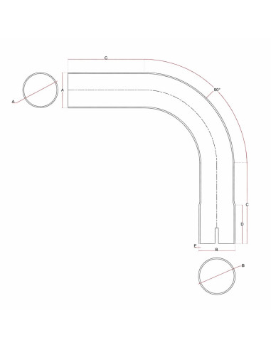 Coude inox 90° avec emmanchement simple 76 mm