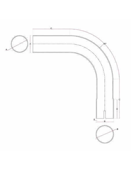 Coude inox 90° avec emmanchement simple 76 mm