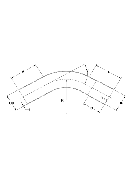 Coude 63 mm à 45° Simons