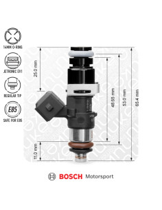 Injecteur gros débit 1450cc prise EV1. Longueur intermédiaire.