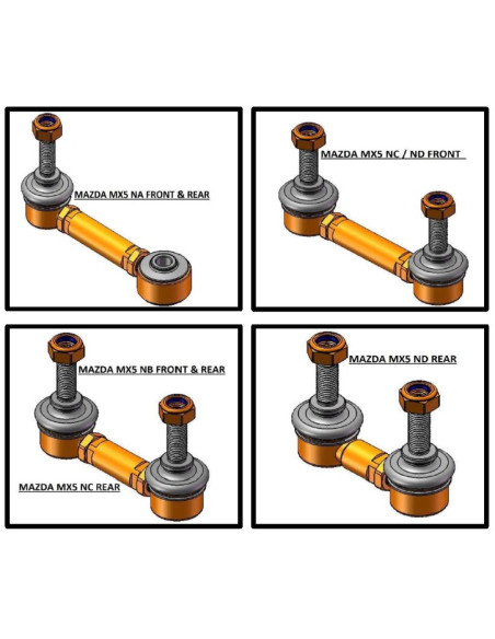 Kit de biellettes courtes réglables VMaxx pour Mazda MX5 / Miata