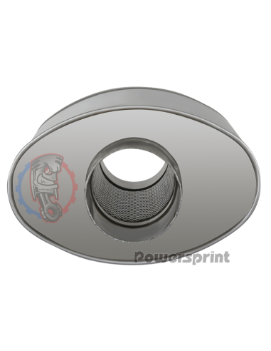 Echappement ovale Powersprint 76 mm longueur 450 mm HF 45 - Swapland -