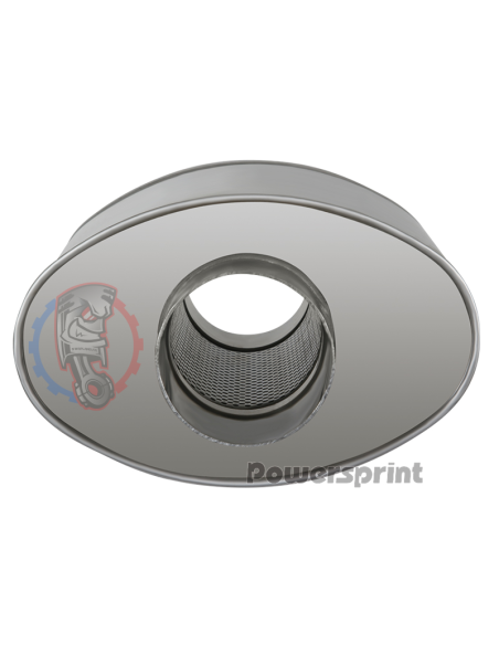Echappement ovale Powersprint 76 mm longueur 450 mm HF 45 - Swapland -