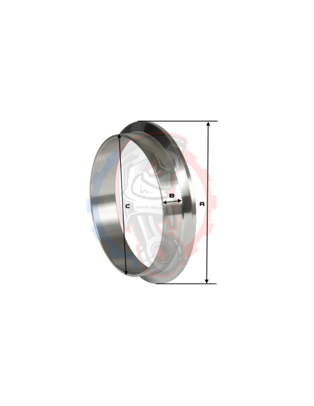 Kit V-Band avec gorge de positionnement Ø127 mm 