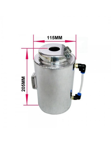 Récupérateur d'huile universel alu 1.5L avec filtre reniflard