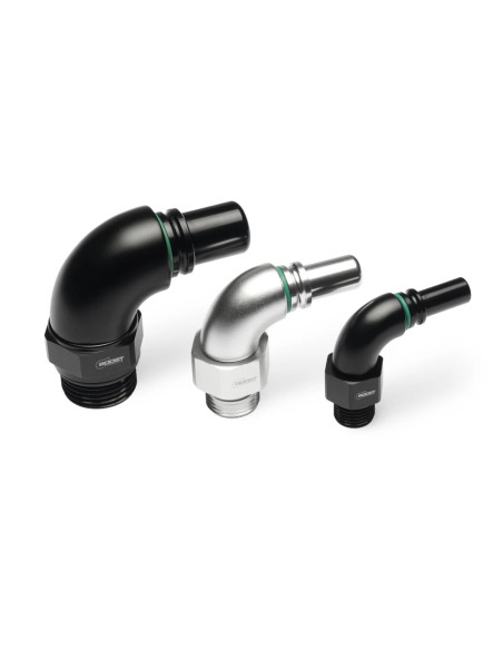 Raccord Mâle High Flow Quick Click vers ORB Mâle DASH/AN 10 90° 