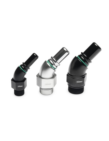 Raccord Mâle High Flow Quick Click vers ORB Mâle DASH/AN 6 45° 