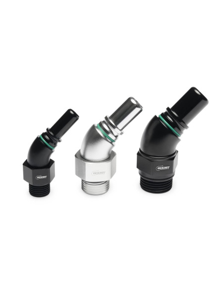 Raccord Mâle High Flow Quick Click vers ORB Mâle DASH/AN 8 45° 