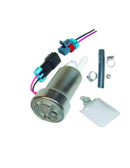 Pompe a essence gros débit 450L/h Walbro E85 avec prise et filtre .