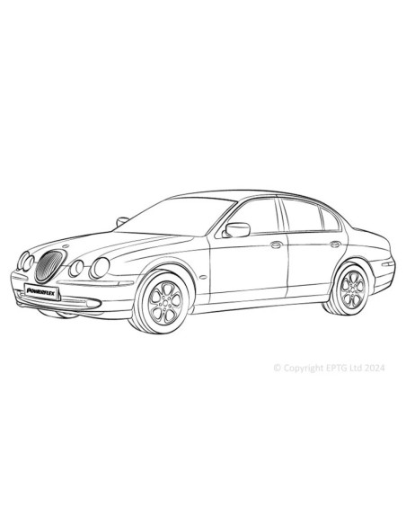 Kit silent bloc arrière pour Jaguar S Type - X200 98-02 Powerflex
