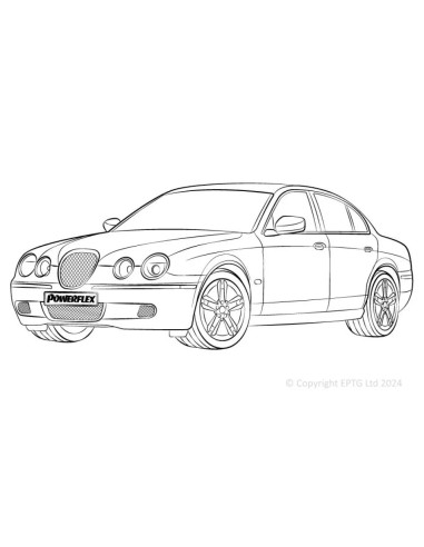 Kit silent bloc arrière pour Jaguar S Type - X200 98-02 Powerflex