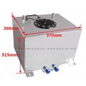 Réservoir essence aluminium avec jauge