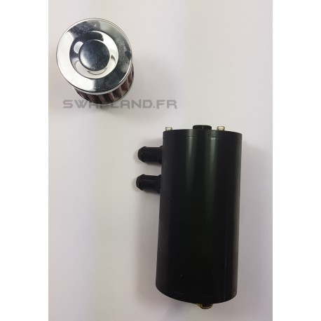Mini récupérateur bache d'huile aluminium 0,3L avec son reniflard