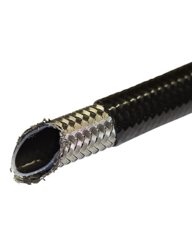 Durite dash4 AN4 PTFE tressée inox série 200.