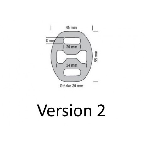 Silent bloc d'échappement universel