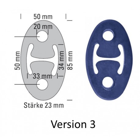 Silent bloc d'échappement universel
