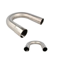 Coude inox 180° avec emmanchement simple 51 à 76mm