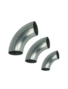 Coude court inox 90° Ø40 à 89mm