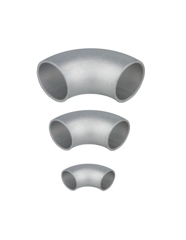 Coude court aluminium à souder 90° 25 à 125mm