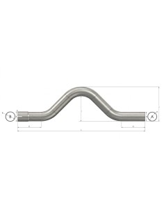 Tube chapeau de gendarme échappement inox emmanchement simple 2
