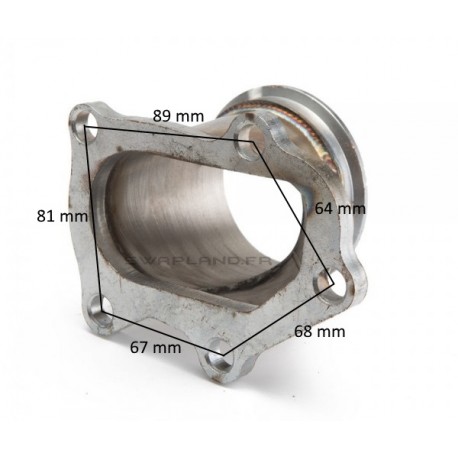Bride échappement turbo Subaru vers V band 63 mm