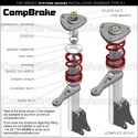 Coupelles rotulées fixes pour Audi QUATTRO Compbrake